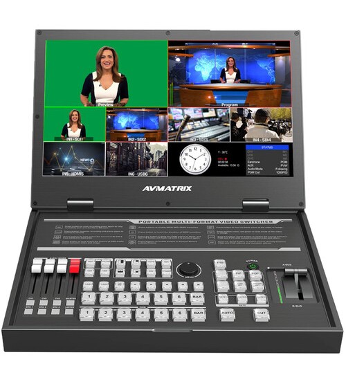 AVMATRIX PVS0615U Portable 6-Channel Switcher with USB Streaming 